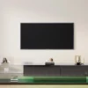 Meuble TV 170cm Avec LED - Cloison Vitrée - 2 Tiroirs - Noir 1 Meuble TV 170cm Avec LED - Cloison Vitrée - 2 Tiroirs - Noir -Pas Cher Mobiliora Magasin meuble tv 22991455
