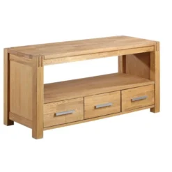 Meuble TV BROCELIANDE II - 1 Niche, 3 Tiroirs - Chêne Huilé 13 Meuble TV BROCELIANDE II - 1 Niche, 3 Tiroirs - Chêne Huilé -Pas Cher Mobiliora Magasin meuble tv 233569