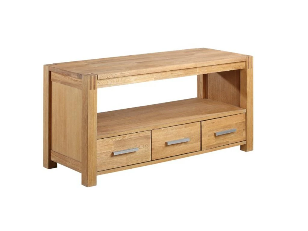 Meuble TV BROCELIANDE II - 1 Niche, 3 Tiroirs - Chêne Huilé 7 Meuble TV BROCELIANDE II - 1 Niche, 3 Tiroirs - Chêne Huilé – Image 5