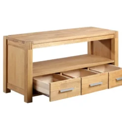 Meuble TV BROCELIANDE II - 1 Niche, 3 Tiroirs - Chêne Huilé 14 Meuble TV BROCELIANDE II - 1 Niche, 3 Tiroirs - Chêne Huilé -Pas Cher Mobiliora Magasin meuble tv 233571