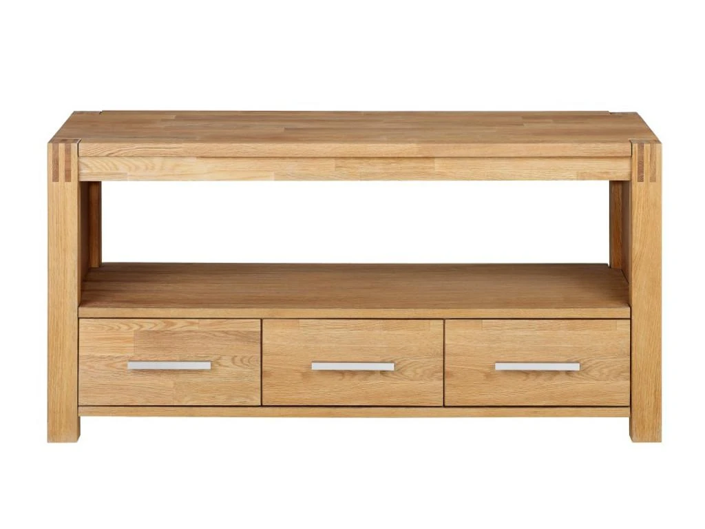 Meuble TV BROCELIANDE II - 1 Niche, 3 Tiroirs - Chêne Huilé 5 Meuble TV BROCELIANDE II - 1 Niche, 3 Tiroirs - Chêne Huilé – Image 3