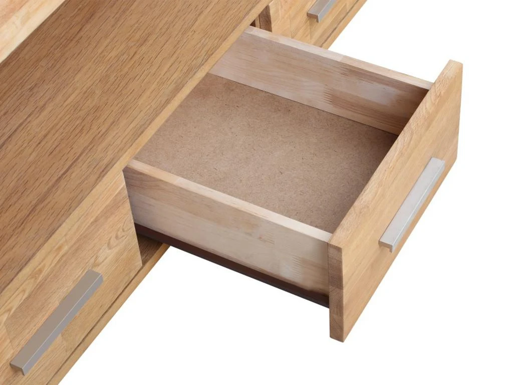 Meuble TV BROCELIANDE II - 1 Niche, 3 Tiroirs - Chêne Huilé 9 Meuble TV BROCELIANDE II - 1 Niche, 3 Tiroirs - Chêne Huilé – Image 7