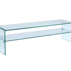 Meuble TV STILEOS - 1 Niche - Verre Trempé -Pas Cher Mobiliora Magasin meuble tv 252601