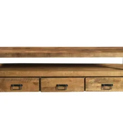 Meuble TV Avec 3 Tiroirs Et 1 Niche En Bois De Manguier Et Métal Noir - Naturel Clair - HARLEM 9 Meuble TV Avec 3 Tiroirs Et 1 Niche En Bois De Manguier Et Métal Noir - Naturel Clair - HARLEM -Pas Cher Mobiliora Magasin meuble tv 295907