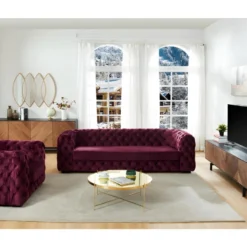 Meuble TV ISMAEL - 3 Portes & 2 Tiroirs - MDF Placage Noyer Et Métal Noir -Pas Cher Mobiliora Magasin meuble tv 315607