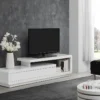 Meuble TV ARTABAN - 2 Tiroirs - MDF Laqué - Blanc 1 Meuble TV ARTABAN - 2 Tiroirs - MDF Laqué - Blanc -Pas Cher Mobiliora Magasin meuble tv 379127