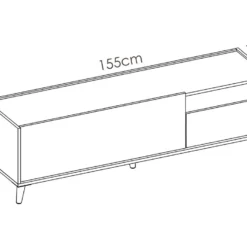 Meuble TV BICA - 1 Porte - Multicolores -Pas Cher Mobiliora Magasin meuble tv 382201