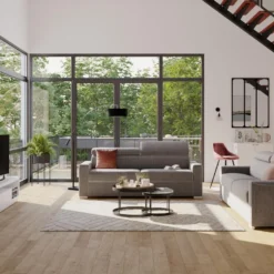 Meuble TV ARTABAN - 2 Tiroirs - MDF Laqué - Blanc -Pas Cher Mobiliora Magasin meuble tv 409891