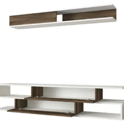 Ensemble TV - 2 Portes - Naturel Et Blanc - MAROFARI 15 Ensemble TV - 2 Portes - Naturel Et Blanc - MAROFARI -Pas Cher Mobiliora Magasin meuble tv 504061