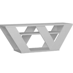 Meuble TV - 1 étagère - Blanc - ZANELO -Pas Cher Mobiliora Magasin meuble tv 504067