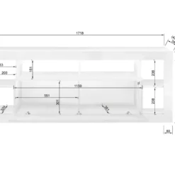 Meuble TV - 1 Porte Et 6 Niches - Avec LEDs - Blanc Laqué - BALKA 13 Meuble TV - 1 Porte Et 6 Niches - Avec LEDs - Blanc Laqué - BALKA -Pas Cher Mobiliora Magasin meuble tv 5711551