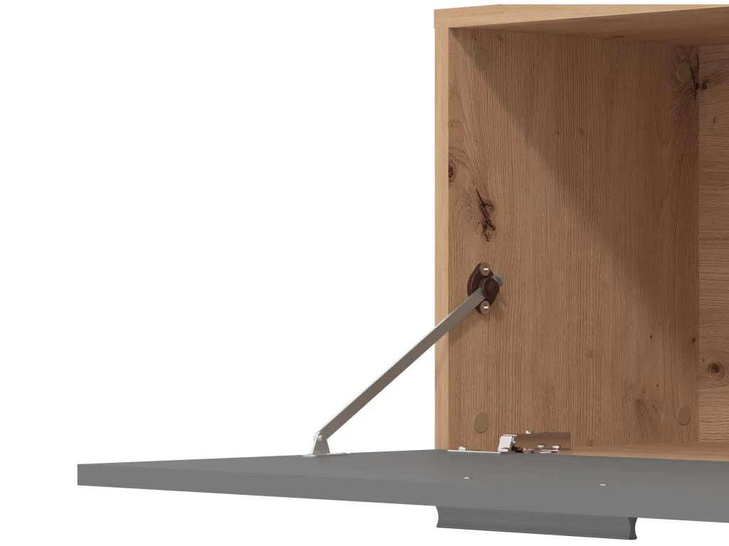 Mur TV Avec Rangements - Coloris : Naturel Et Gris - VURLENI 8 Mur TV Avec Rangements - Coloris : Naturel Et Gris - VURLENI – Image 6