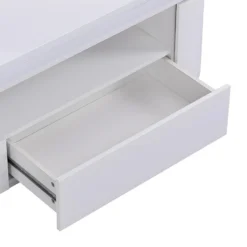 Meuble TV 2 Portes Et 2 Tiroirs Avec LEDs - MDF - Blanc Laqué - VANDANA 19 Meuble TV 2 Portes Et 2 Tiroirs Avec LEDs - MDF - Blanc Laqué - VANDANA -Pas Cher Mobiliora Magasin meuble tv 751217