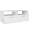 Meuble Télé Buffet Tv Télévision Design Pratique Aggloméré 95 Cm Blanc 2502091