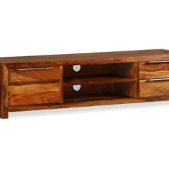 Meuble Télé Buffet Tv Télévision Design Pratique Bois Massif De Sesham 120 Cm 2502175