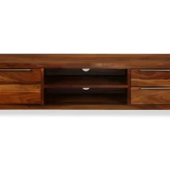 Meuble Télé Buffet Tv Télévision Design Pratique Bois Massif De Sesham 120 Cm 2502175 -Pas Cher Mobiliora Magasin meuble tv 8916655