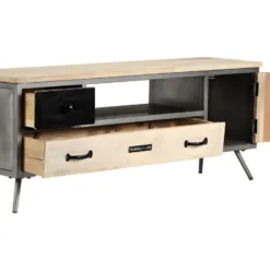 Meuble Télé Buffet Tv Télévision Design Pratique Bois De Manguier Massif Et Acier 120 Cm 2502149 10 Meuble Télé Buffet Tv Télévision Design Pratique Bois De Manguier Massif Et Acier 120 Cm 2502149 -Pas Cher Mobiliora Magasin meuble tv 8916811