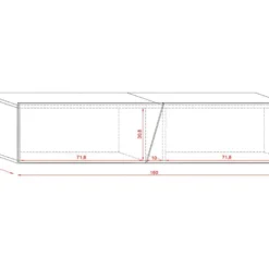 Meuble TV Suspendu Design SPEED, 160 Cm, 1 Porte, Coloris Chêne Avec LED Intégrée. 9 Meuble TV Suspendu Design SPEED, 160 Cm, 1 Porte, Coloris Chêne Avec LED Intégrée. -Pas Cher Mobiliora Magasin meuble tv 8917049