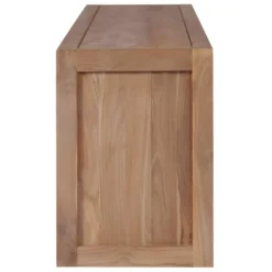 Meuble Télé Buffet Tv Télévision Design Pratique Bois Massif De Teck Et Finition Naturelle 120 Cm 2502183 -Pas Cher Mobiliora Magasin meuble tv 8917083