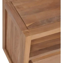 Meuble Télé Buffet Tv Télévision Design Pratique Bois Massif De Teck Et Finition Naturelle 120 Cm 2502183 -Pas Cher Mobiliora Magasin meuble tv 8917085