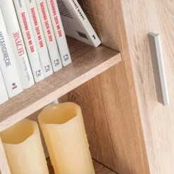 Meuble Télé Buffet TV Télévision Design Pratique Avec Lumières LED Chêne Sonoma Marron 2502054 9 Meuble Télé Buffet TV Télévision Design Pratique Avec Lumières LED Chêne Sonoma Marron 2502054 -Pas Cher Mobiliora Magasin meuble tv 8917519