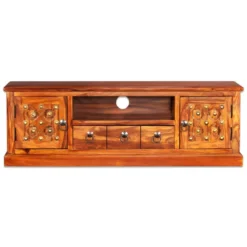 Meuble Télé Buffet Tv Télévision Design Pratique Bois Massif De Sesham 120 Cm 2502176 11 Meuble Télé Buffet Tv Télévision Design Pratique Bois Massif De Sesham 120 Cm 2502176 -Pas Cher Mobiliora Magasin meuble tv 8917601