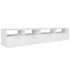 Meuble Télé Buffet Tv Télévision Design Pratique 2 Pcs Aggloméré 95 Cm Blanc 2502082 -Pas Cher Mobiliora Magasin meuble tv 8917627