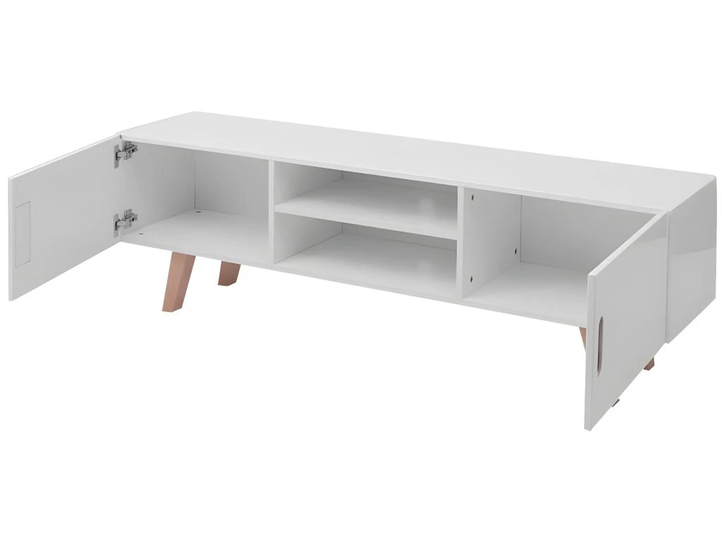Meuble Télé Buffet Tv Télévision Design Pratique Mdf 150 Cm Blanc Brillant 2502042 6 Meuble Télé Buffet Tv Télévision Design Pratique Mdf 150 Cm Blanc Brillant 2502042 – Image 4