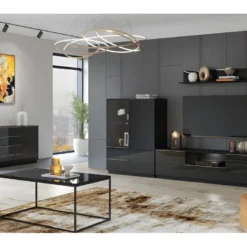 Meuble TV 180cm Collection ZANTE Avec 2 Portes Et 1 Tiroir. LED Incluses. Couleur Noir Brillant Pailleté 9 Meuble TV 180cm Collection ZANTE Avec 2 Portes Et 1 Tiroir. LED Incluses. Couleur Noir Brillant Pailleté -Pas Cher Mobiliora Magasin meuble tv 8917823