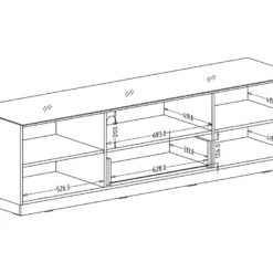 Meuble TV 180cm Collection ZANTE Avec 2 Portes Et 1 Tiroir. LED Incluses. Couleur Noir Brillant Pailleté 11 Meuble TV 180cm Collection ZANTE Avec 2 Portes Et 1 Tiroir. LED Incluses. Couleur Noir Brillant Pailleté -Pas Cher Mobiliora Magasin meuble tv 8917827