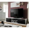Meuble TV Design Collection BONOO 180 Cm. Coloris Blanc Et Noir. -Pas Cher Mobiliora Magasin meuble tv 8917859