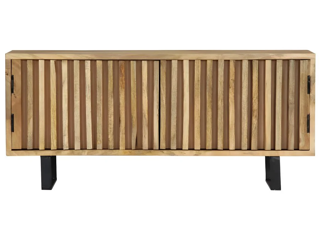 Meuble Télé Buffet Tv Télévision Design Pratique 90 Cm Bois De Manguier Massif 2502020 5 Meuble Télé Buffet Tv Télévision Design Pratique 90 Cm Bois De Manguier Massif 2502020 – Image 3