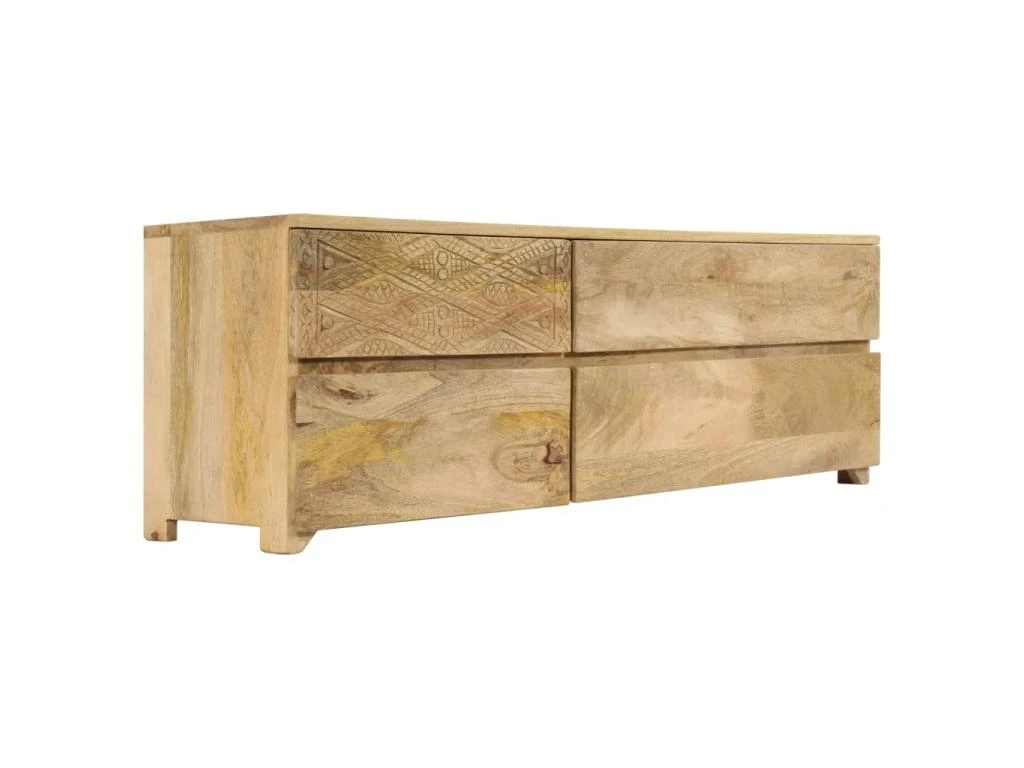 Meuble Télé Buffet Tv Télévision Design Pratique Bois Massif De Manguier 120 Cm 2502171 3 Meuble Télé Buffet Tv Télévision Design Pratique Bois Massif De Manguier 120 Cm 2502171