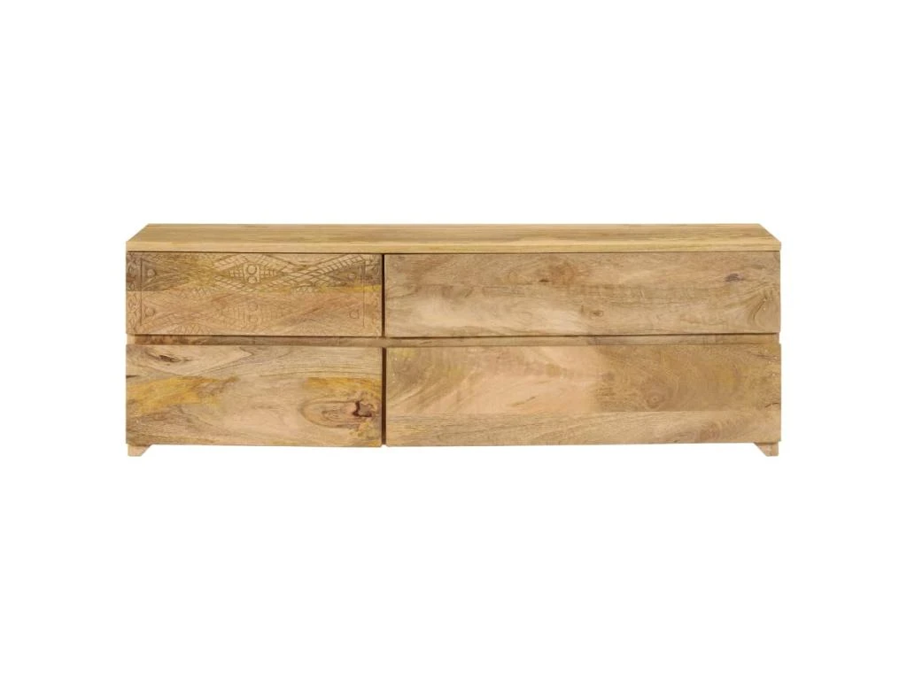 Meuble Télé Buffet Tv Télévision Design Pratique Bois Massif De Manguier 120 Cm 2502171 5 Meuble Télé Buffet Tv Télévision Design Pratique Bois Massif De Manguier 120 Cm 2502171 – Image 3
