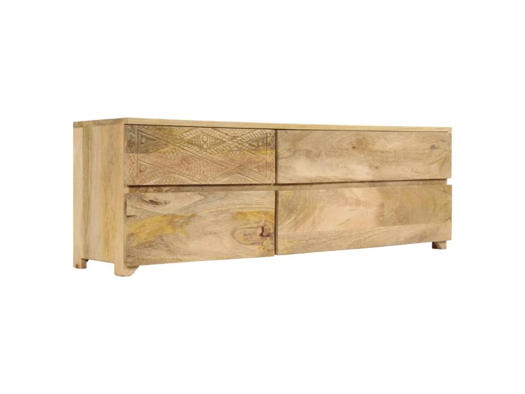 Meuble Télé Buffet Tv Télévision Design Pratique Bois Massif De Manguier 120 Cm 2502171 6 Meuble Télé Buffet Tv Télévision Design Pratique Bois Massif De Manguier 120 Cm 2502171 – Image 4