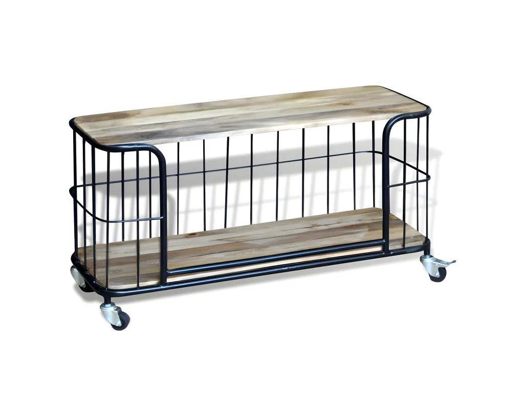 Meuble Télé Buffet Tv Télévision Design Pratique 100 Cm Bois De Manguier Massif 2502260 3 Meuble Télé Buffet Tv Télévision Design Pratique 100 Cm Bois De Manguier Massif 2502260