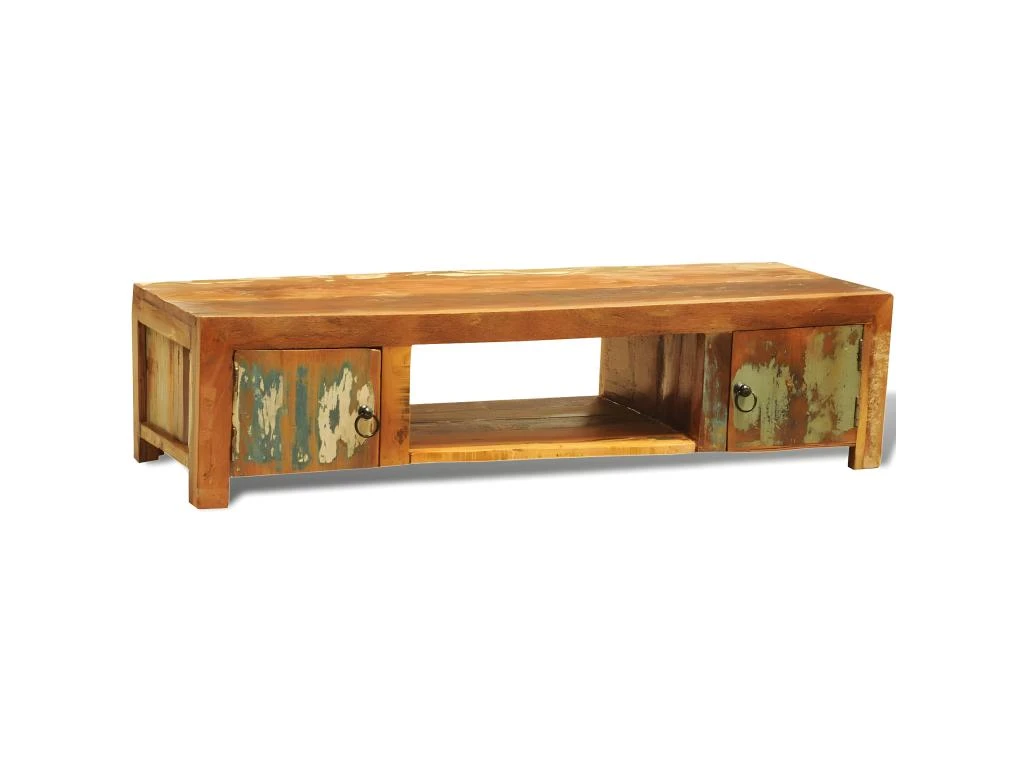 Meuble Télé Buffet Tv Télévision Design Pratique 2 Portes Style Vintage Bois Recycle 2502265 3 Meuble Télé Buffet Tv Télévision Design Pratique 2 Portes Style Vintage Bois Recycle 2502265