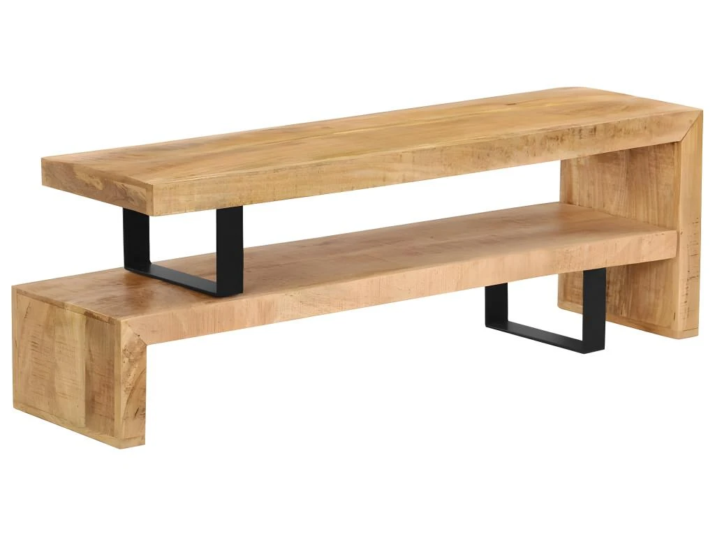 Meuble Télé Buffet Tv Télévision Design Pratique Bois De Manguier Massif 2502132 4 Meuble Télé Buffet Tv Télévision Design Pratique Bois De Manguier Massif 2502132 – Image 2