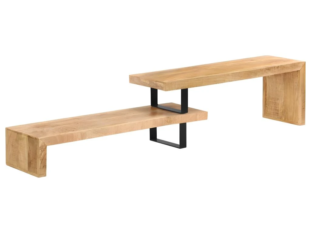 Meuble Télé Buffet Tv Télévision Design Pratique Bois De Manguier Massif 2502132 5 Meuble Télé Buffet Tv Télévision Design Pratique Bois De Manguier Massif 2502132 – Image 3