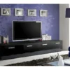Meuble TV 200cm Collection COMET. Couleur Noir. 2 Portes Abattantes. -Pas Cher Mobiliora Magasin meuble tv 8919463