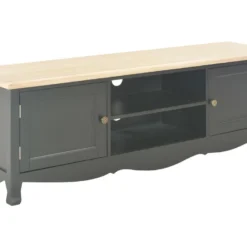 Meuble Télé Buffet Tv Télévision Design Pratique Noir 120 Cm Bois 2502204
