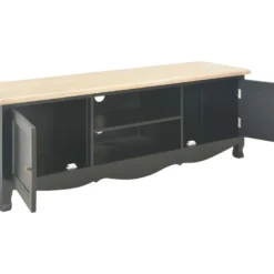 Meuble Télé Buffet Tv Télévision Design Pratique Noir 120 Cm Bois 2502204 -Pas Cher Mobiliora Magasin meuble tv 8919541