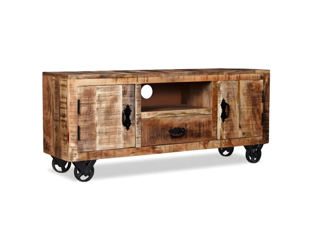 Meuble Télé Buffet Tv Télévision Design Pratique Bois De Manguier Brut 120 Cm 2502131 3 Meuble Télé Buffet Tv Télévision Design Pratique Bois De Manguier Brut 120 Cm 2502131