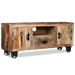 Meuble Télé Buffet Tv Télévision Design Pratique Bois De Manguier Brut 120 Cm 2502131 10 Meuble Télé Buffet Tv Télévision Design Pratique Bois De Manguier Brut 120 Cm 2502131 -Pas Cher Mobiliora Magasin meuble tv 8919559