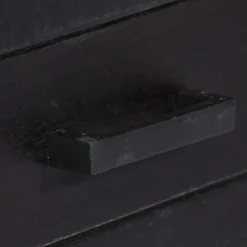 Meuble Télé Buffet Tv Télévision Design Pratique Noir 118 Cm Bois De Manguier Massif 2502203 -Pas Cher Mobiliora Magasin meuble tv 8919761