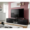 Meuble TV Design Collection BONOO 180 Cm. Coloris Noir Finition Glossy -Pas Cher Mobiliora Magasin meuble tv 8920003