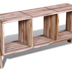 Meuble Télé Buffet Tv Télévision Design Pratique Empilable En Teck Recyclé Avec 3 étagères Marron 2502296 -Pas Cher Mobiliora Magasin meuble tv 8920189