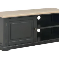 Meuble Télé Buffet Tv Télévision Design Pratique Noir 90 Cm Bois 2502208