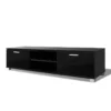 Meuble Télé Buffet Tv Télévision Design Pratique à Haute Brillance Noir 140 Cm 2502219 -Pas Cher Mobiliora Magasin meuble tv 8921465