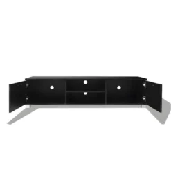 Meuble Télé Buffet Tv Télévision Design Pratique à Haute Brillance Noir 140 Cm 2502219 -Pas Cher Mobiliora Magasin meuble tv 8921469